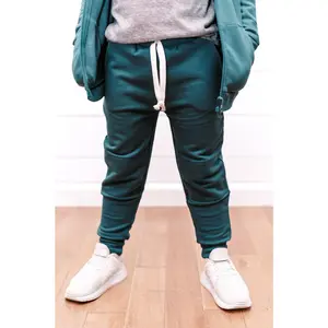 JOGGERS- Peacock Bamboo French Terry