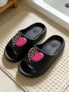 Anatomical Heart Thick-Soled Slippers, Trendy Y2K Style Cloud Cushion Non-Slip Slides, Indoor/Outdoor Couple Sandals