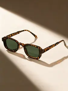 Unisex Small Square Frame Classic Casual Fashion Decorative Glasses, Street Photography, Daily Wear, Vacation, Back to School, Sunglasses