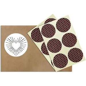 1” Circle Match Striker Stickers – 12 Pieces | Bumble/Dotted Pattern Match Strike Paper with Adhesive Pre-Cut in Circles for Easy Match Lighting | Also Available in Charcoal or Brown & Many Sizes