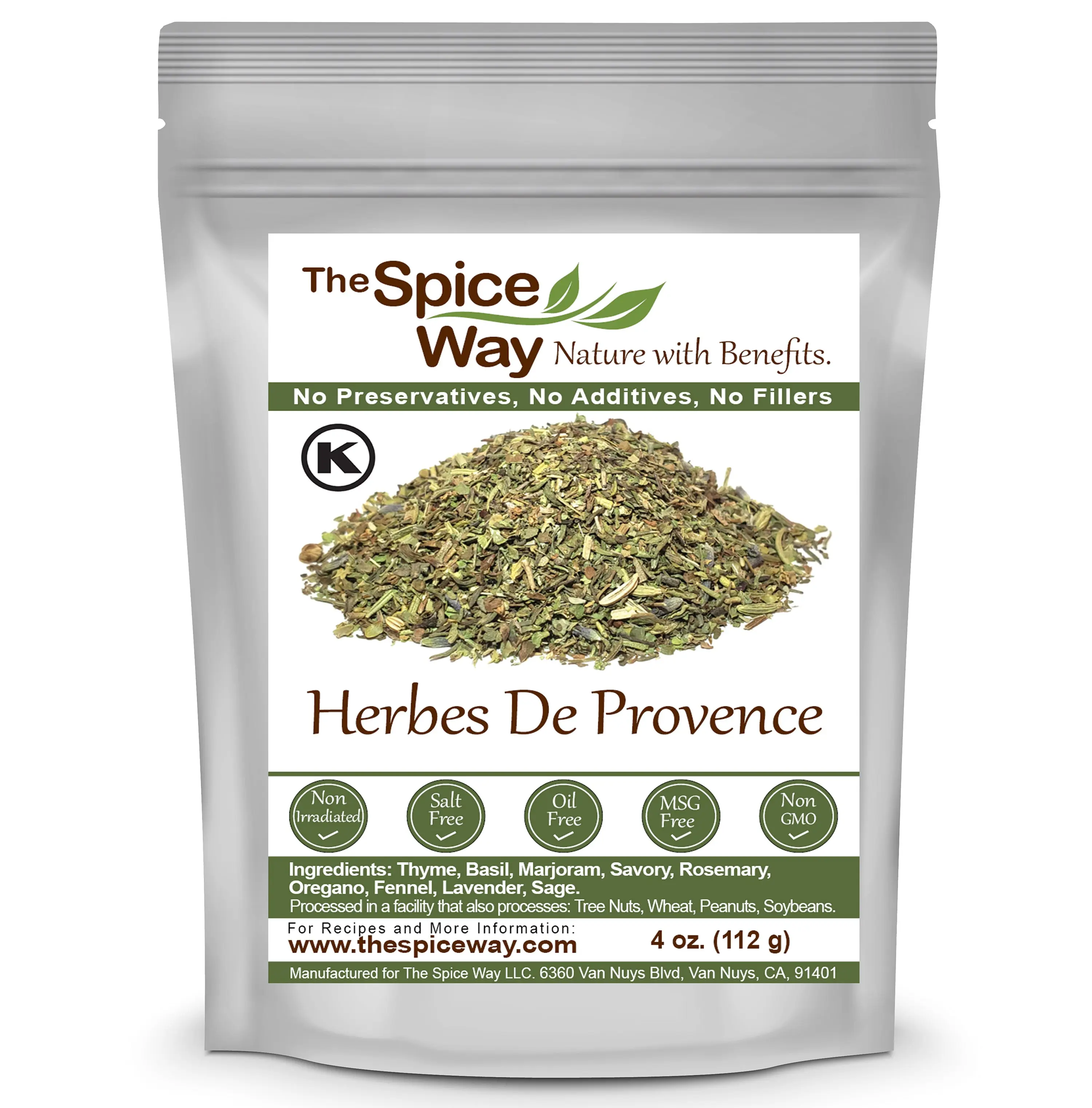 The Spice Way Herbes De Provence - Authentic Blend of Oregano Thyme Rosemary Lavender