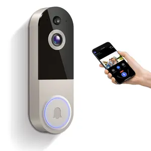 1080P Wireless Video Doorbell Camera, Smart AI Human Detection, FHD Live View, Cloud Storage, Night Vision, Two Way Audio, Instant Alert, 2.4G WiFi Only, Indoor/Outdoor Surveillance Cam for Home Security System
