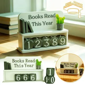 3D Book Reading Count Display Decoration, Back-To-School Season, Show Reading Goals and Progress, Literary Accessory for Libraries and Classrooms