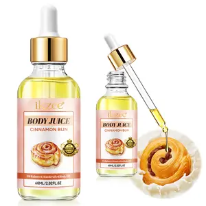 IKZEE BODY JUICE CINNAMON BUN,Women-specific body massage oil, multi-purpose skin care oil, balance the pH value of women, handmade body oil, suitable for daily use, Scented Body Oils, 2 Boxes