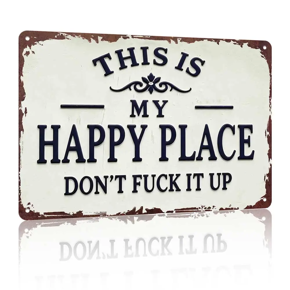 12x8 in Rectangular Aluminium Wall Sign - Funny Sarcastic Decorative Plaque, Home Office Decoration, Indoors Whimsical Gift