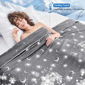 【Mother's Day Gift】Inhand Cooling Blanket Queen Size, Summer Blankets for Hot Sleepers & Night Sweat, Thin Blanket Cold Cool Lightweight Cooling Blanket for Couch Bed,Breathable Cooling Blanket,Light Blanket for Hot Sleepers,Summer vibe,Gift for Summer