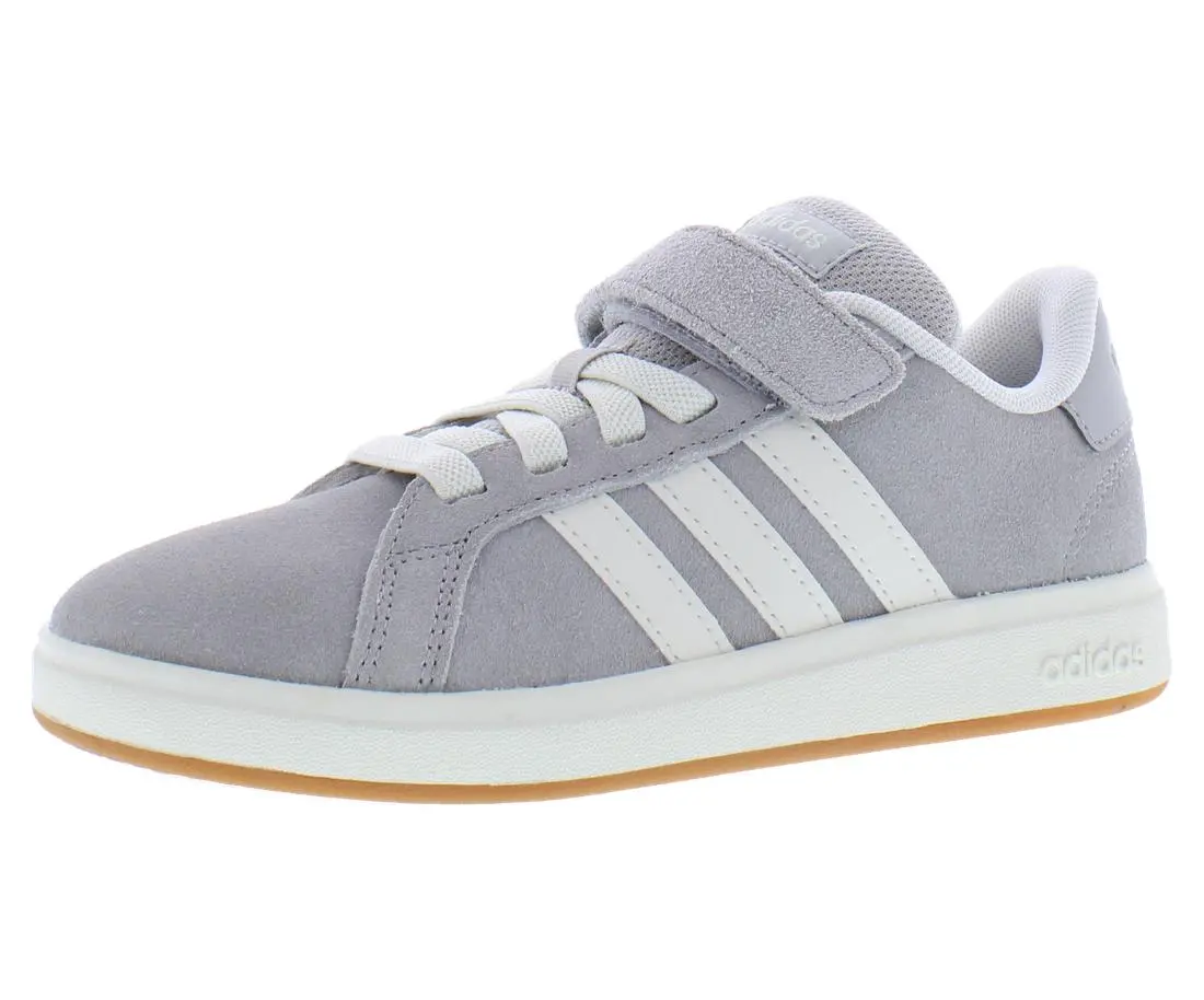 Adidas Grand Court 00s EL PS Sporty Kid's Sneakers for Boys, Round Toe, Lace-Up, Fitness & Running Sports Footwear, Laces