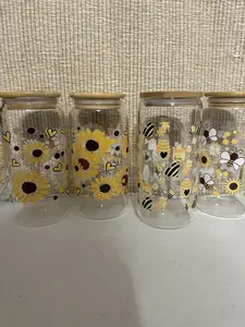 Sunflower/Honey Bee Glasses