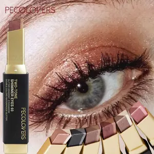 6pcs/set Two-color Stick - Fine Glitter, Waterproof and Smudge-proof, Pearlescent Powder Stick for Day to Night Looks, Multicolor for Light Beige, Smooth Application, Suitable for Daily Use, Glitter Shimmer Eyeshadow, Shadow Stix Set