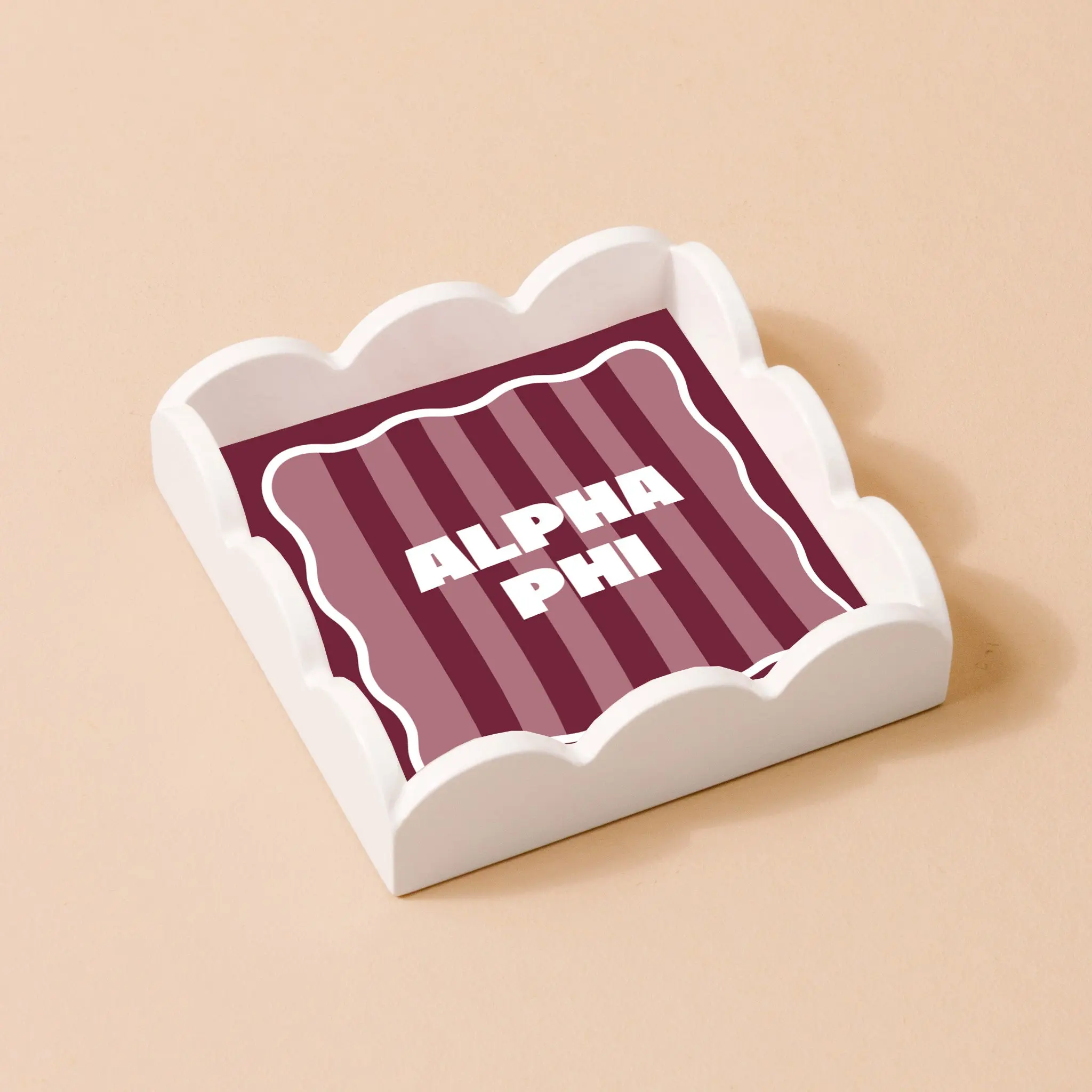 Alpha Phi Scallop Trinket Tray