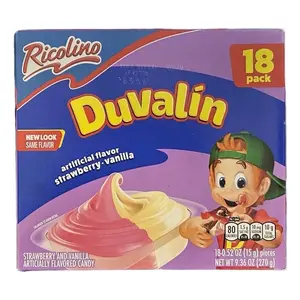 Ricolino Duvalin BiSabor Strawberry Vanilla - 18 Pieces Snack Candy candies sweet Flavor Bonbon