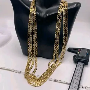 fashion chains figaro style Gold-plated 30"inches