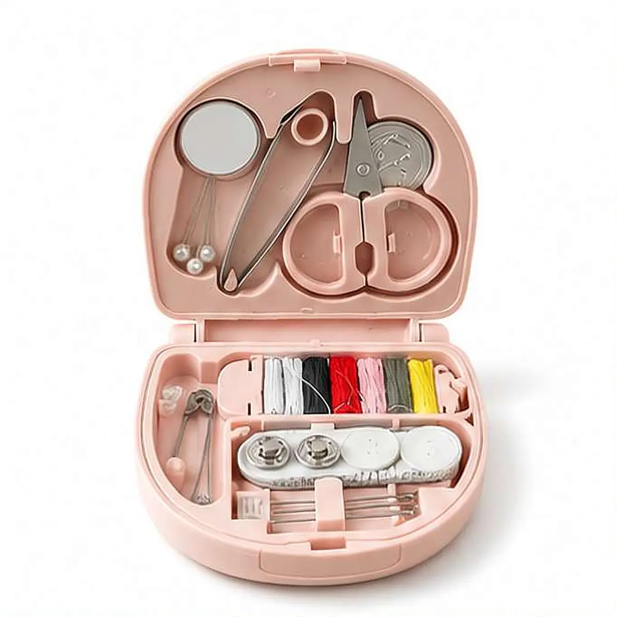 Portable Mini Sewing Kit, Travel Sewing Set with Needles, Thread, Scissors and Buttons for Home Repairs