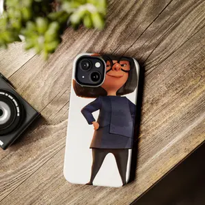 Edna Mode Superhero Outfit Draft Phone Case - High Quality TPU Plastic for Apple iPhone 15,14,13,12,11,Pro, XS, XS Max, XR, Plus, Mini - Waterproof Black Cover