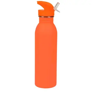 DYLANCARLAIN  24oz Stainless Steel Rubber Coated Neon Orange Bottle