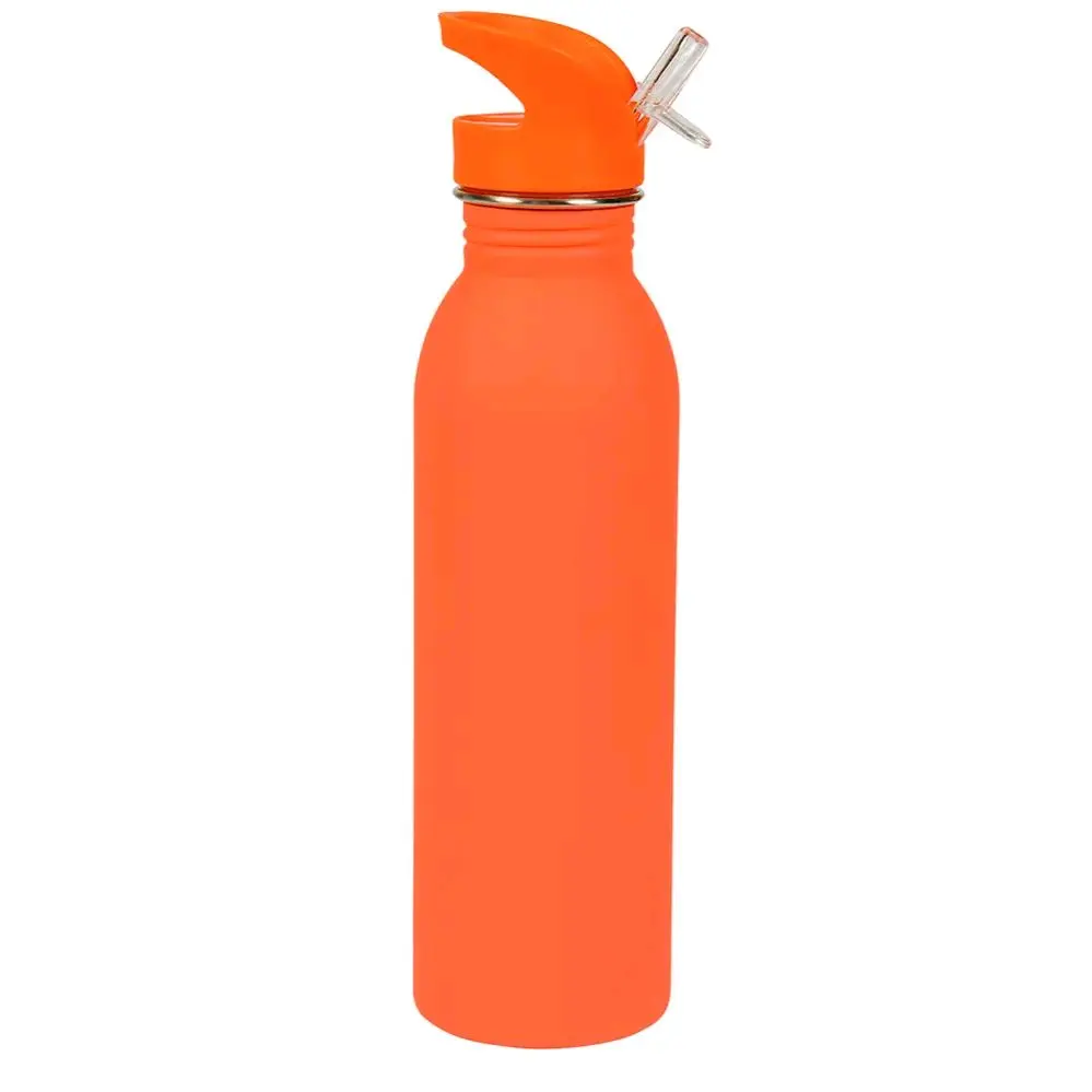 DYLANCARLAIN  24oz Stainless Steel Rubber Coated Neon Orange Bottle