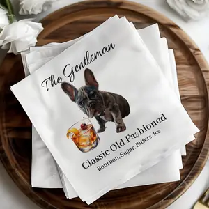 Custom Pet Portrait Cocktail Napkins