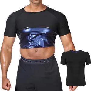 Menswear Sauna Suits Shirt Sweat Compression Body Shaper Shapewear Workout Tank Tops Athletic Stretchable X Type Breathable Sports Fitness Gym Stretchy Elastic Fabric Sportswear Fashion Wetsuit