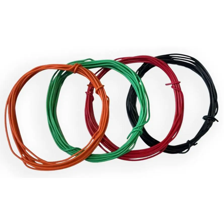 22AWG Solid Wire Kit, 4 FT, 4 Colors (Red, Black, Orange, Green)