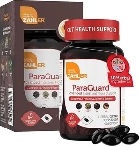 Zahler - ParaGuard Cleanse Softgels - Gut Health Detox Supplement - Formula has Wormwood, Garlic Bulb, Pumpkin Seed, Clove & More - Natural Cleanse Detox for Humans - Certified Kosher (90)