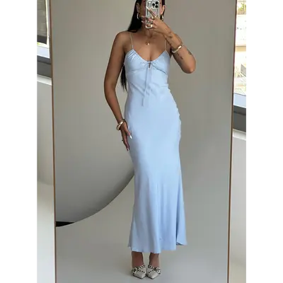 Haley Maxi Dress Blue Jacquard Princess Polly - TikTok Shop Haley Maxi Dress Blue Jacquard Princess Polly - TikTok Shop