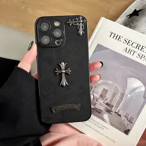 New Trendy Cro Heart 17promax Lens Film Phone Case, Fits Apple iPhone 13 Leather, Perfect Gift for Friends, Stylish Protection