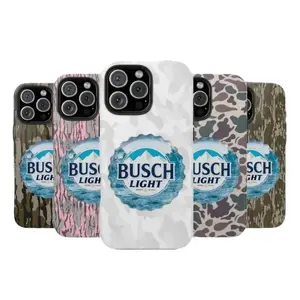 Bush Light Tough Phone Case - Bush Light Camo Phone Cover For iPhone 17/16/15/14/13/12/11/X Plus Pro Max Mini, Dad Gift