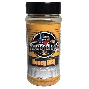 BBQ By Biggs Honey BBQ Rub 16 oz Shaker - All-Natural Rub for Grilling & Smoking Meat with Sea Salt, Sugar, Honey Powder, Paprika, Garlic & Black Pepper