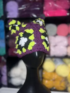 Cozy, Vibrant Crochet Cat Ear Granny Beanie