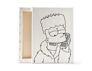 Simpsons Inspired Pre-Sketched Canvas
