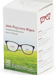 Anti Fog Lens Wipes 30 Count Pre-moistened for Clear Vision and Easy Cleaning Pack of 30 Wipes for All Lens Types Toilet