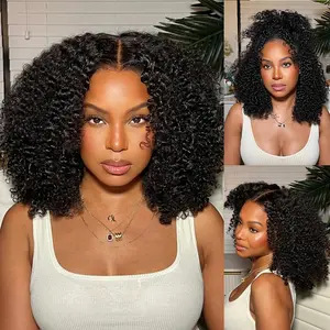 250% Density Kinkycurly Wig Human Hair 13X6  Lace Front Curly Human Hair Wig With  Hair Afro Kinkys Curly Wig For Women Real Human Hair 16inch