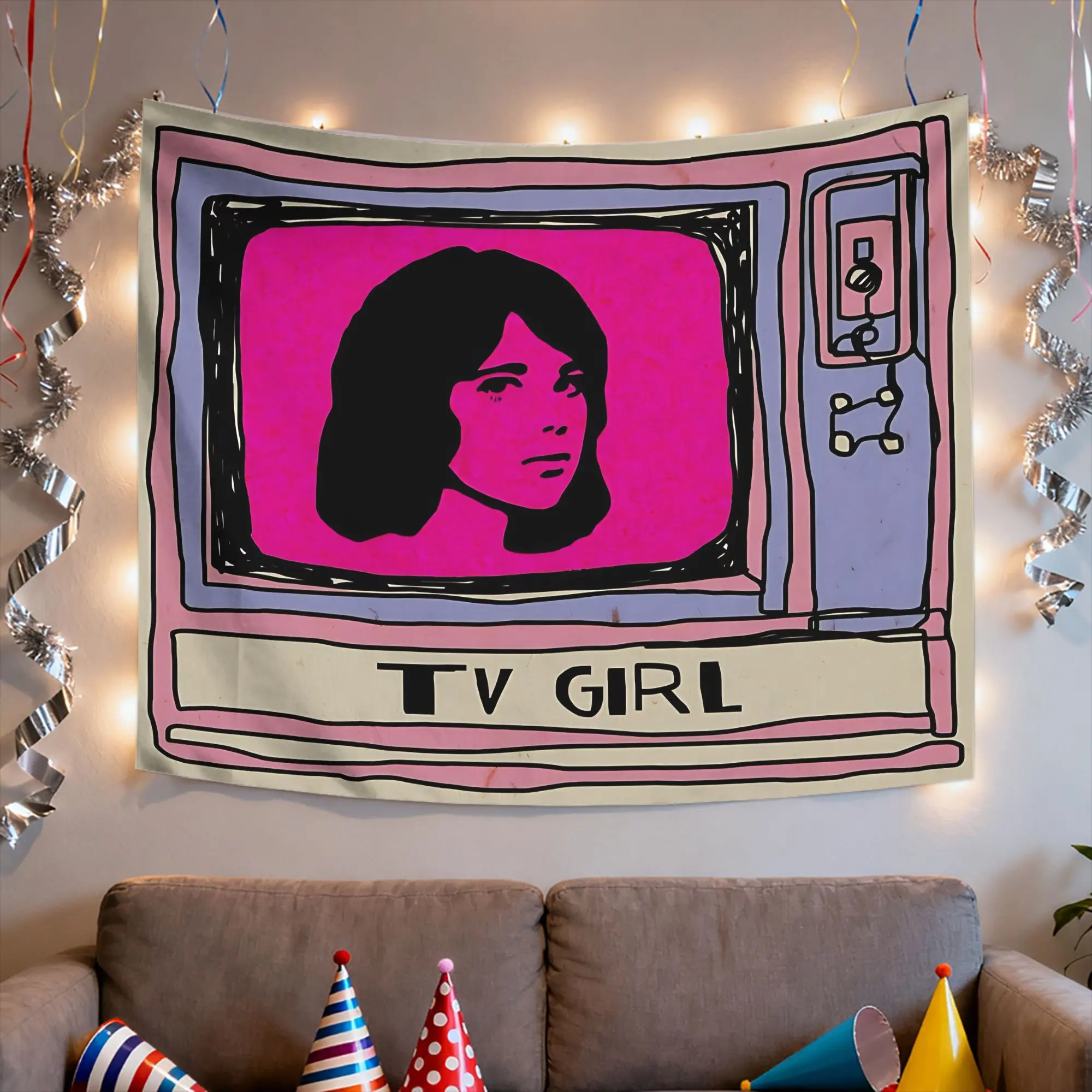 TV Girl Inspired Tapestry, Suitable for Various Holidays And Birthdays, a Perfect Gift for Friends And Family, Ideal for Home Decoration in Living Rooms, Bedrooms, Offices, And Dorms
