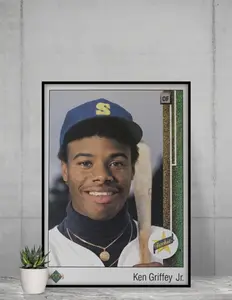 Ken Griffey 1989 Rookie card 12x17 Poster Seattle Mariners