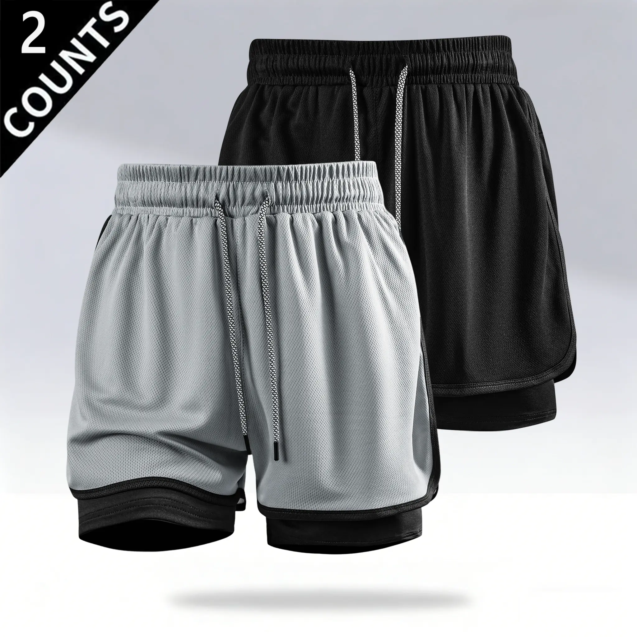 2-Pack: Black + Light Gray