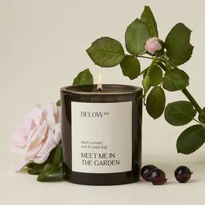 Meet Me in the Garden - Black Currant, Rose & Violet Leaf - Clean, Paraffin-Free Candle - Hand-Poured, Soy Wax