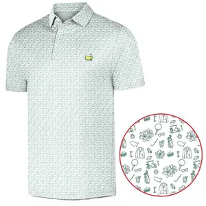 Masters Golf Polo 2025 – Men’s Performance Sports Polo, Starburst Logo Print