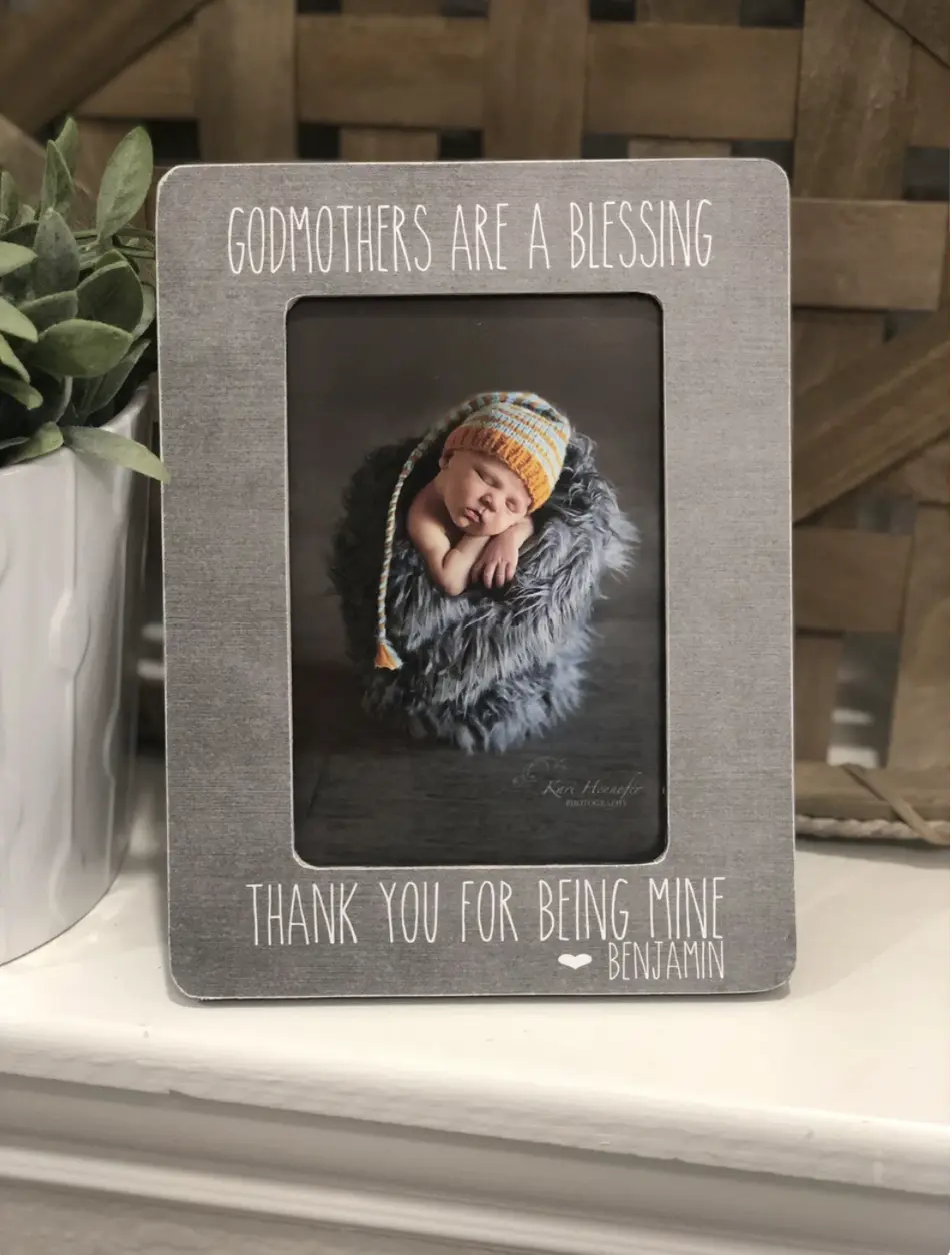 Catholic Godmother Gift Godmother Gift Godmothers Are A Blessing Gift For Godmother Godmother Picture Frame Personalized Frame Baptism Gift