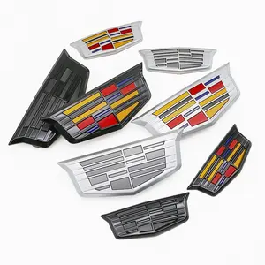 1 Piece 11.8cm 17cm 3D Cadillac Ct6 Car Emblem Cover, Abs Material, Front & Rear Logo Decoration, Universal Car Sticker, Automotive Exterior Accessories