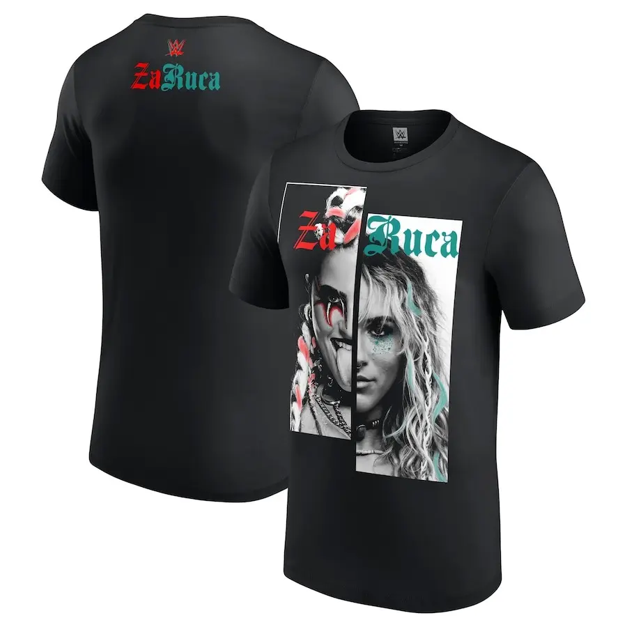 Women's Basic Soft Round Neck Short-Sleeve Graphic Black ZaRuca Professional Wrestler Unisex T-Shirt, Hoodie
