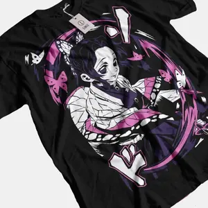 Demon Slayer Anime T-Shirt & Sweatshirt, Shinobu Kocho Purple Effectgraphic Tee, Vintage Oversized Unisex Streetwear, Manga Gifts for Him Her