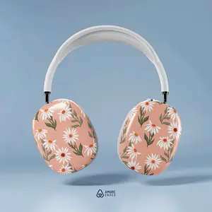 Flowers AirPods Max Case Lightweight Hard Shell Cover Glossy Finish Snap On Protective Case Floral AirPods Max Cover AirPods Max Accessories