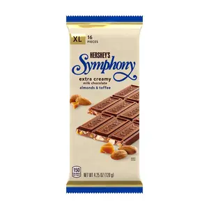 Hershey's Symphony Extra Creamy Milk Chocolate with Almonds & Toffee XL Bar - Rich & Luxurious Milk Chocolate Snack