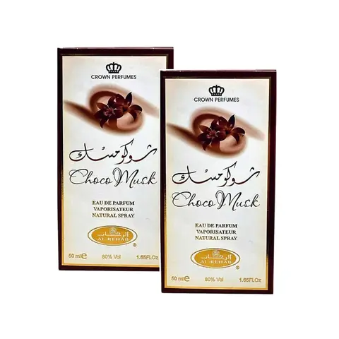 2 pack of Al Rehab Choco Musk - Eau De Perfume Natural Spray - 50 ml (1.65 fl. oz)