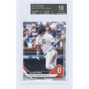 Gleyber Torres Detroit Tigers 2025 Topps Now 2025 MLB All-Star Game Selection - AL Black Label #ASG-GT BGS Authenticated 10 Card - 10,10,10,10 Subgrades