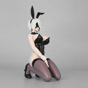 Beautiful Girl Figure Mechanical Era 2b Sister Rabbit Nier Maid Car Decoration, Collectible Anime Character Model, Perfect Gift