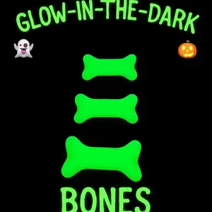 Halloween Fashion Emo Punk y2k Jeremy Scott Style Bones SIX (6) Lace Lock Sneaker Accessory/Charm GLOW in THE DARK