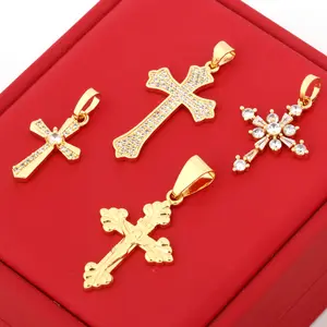 Sweet faith Sacred Shine 20k Gold-Plated Crucifix Pendant (Necklace as a gift)