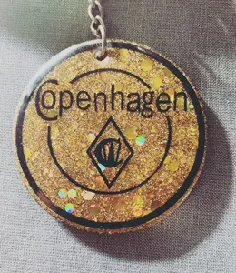 Key Chains Copenhagen Gold Glitter Design - Keychains Product