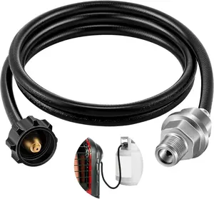 6 ft Propane Adapter Hose Propane Fuel with Hose Adapter Extension Compatible with Mr Buddy Heater and Big Buddy F273699 Assembly Tank Gas Grill
